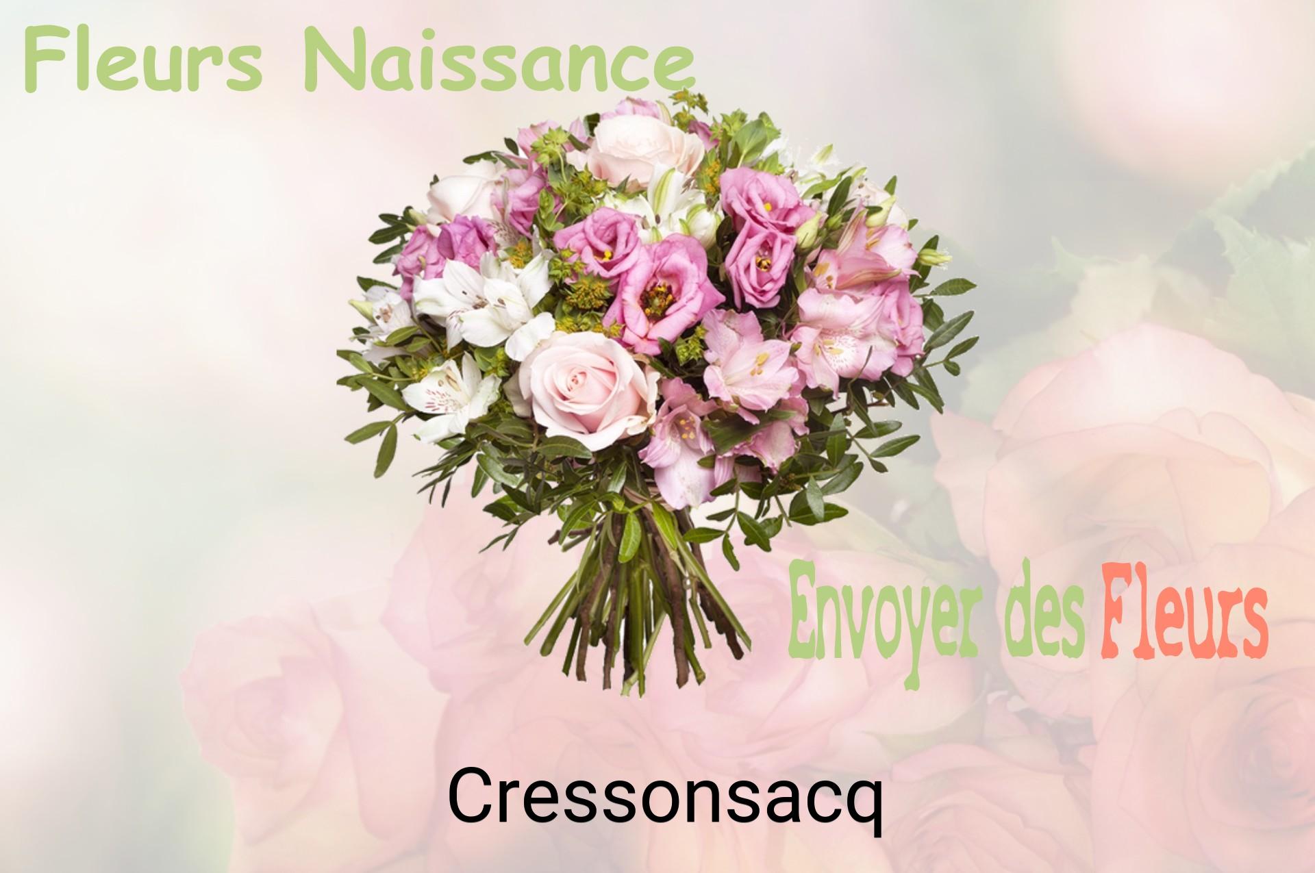 Bouquet de fleurs de naissance livré à Cressonsacq